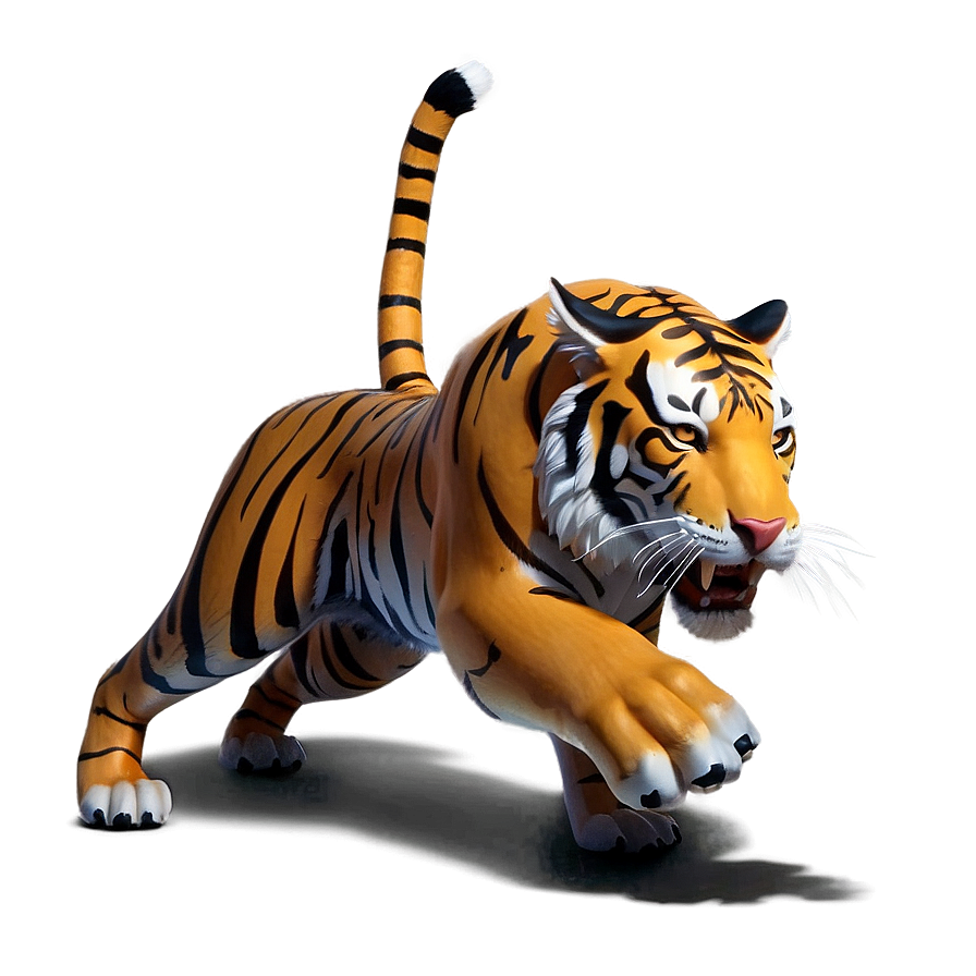 Tiger's Wrath Unleashed Png 06252024 PNG