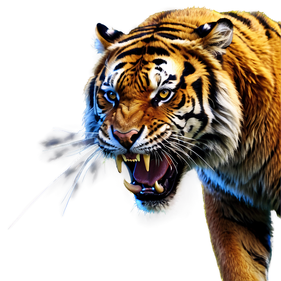 Tiger's Wrath Unleashed Png 06252024 PNG