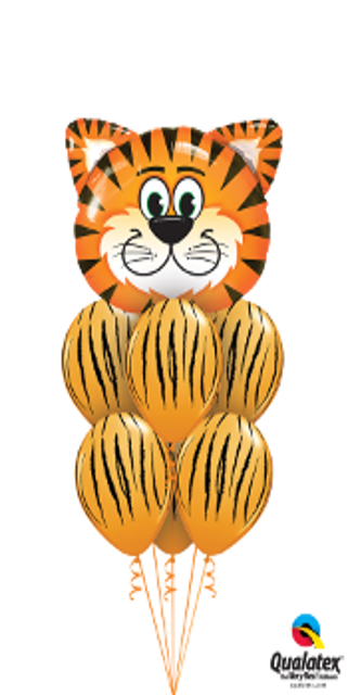 Tiger Shaped Balloon Bouquet PNG