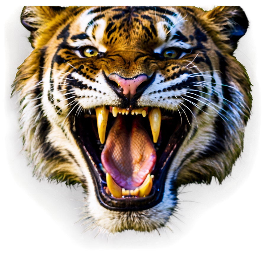 Tiger Showing Teeth Png Mgs47 PNG