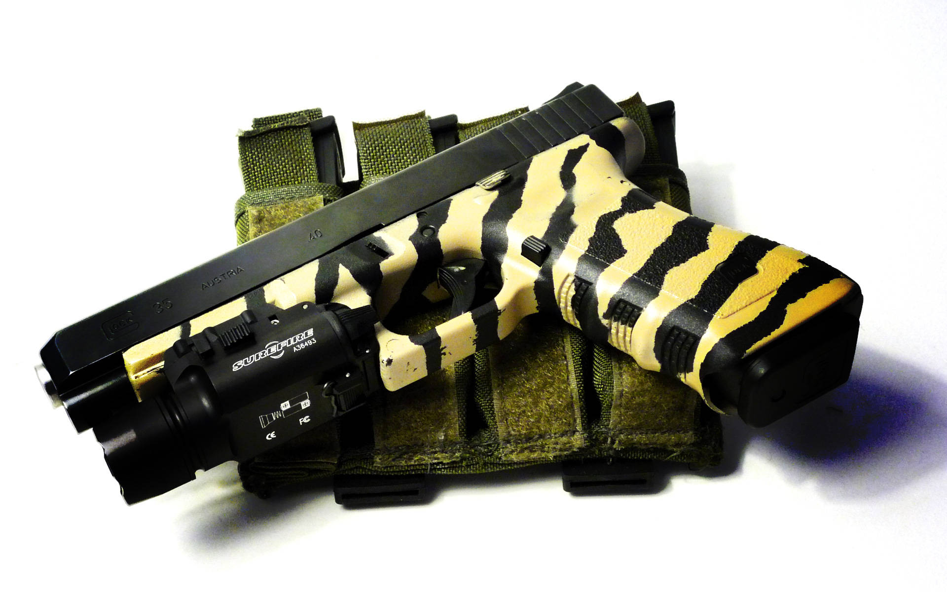 Tiger Stripe Glock Hand Gun