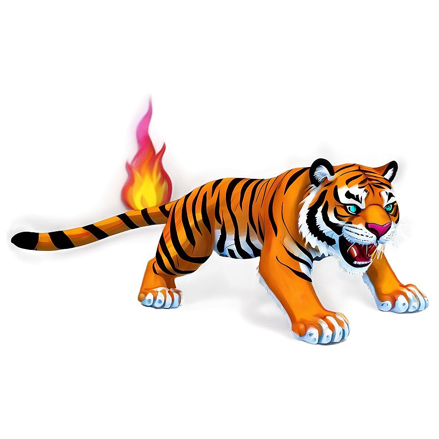 Tiger With Flaming Eyes Png 30 PNG