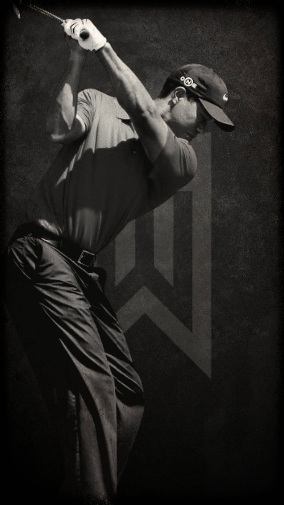 Tiger Woods Mørk Logo Kunst Wallpaper