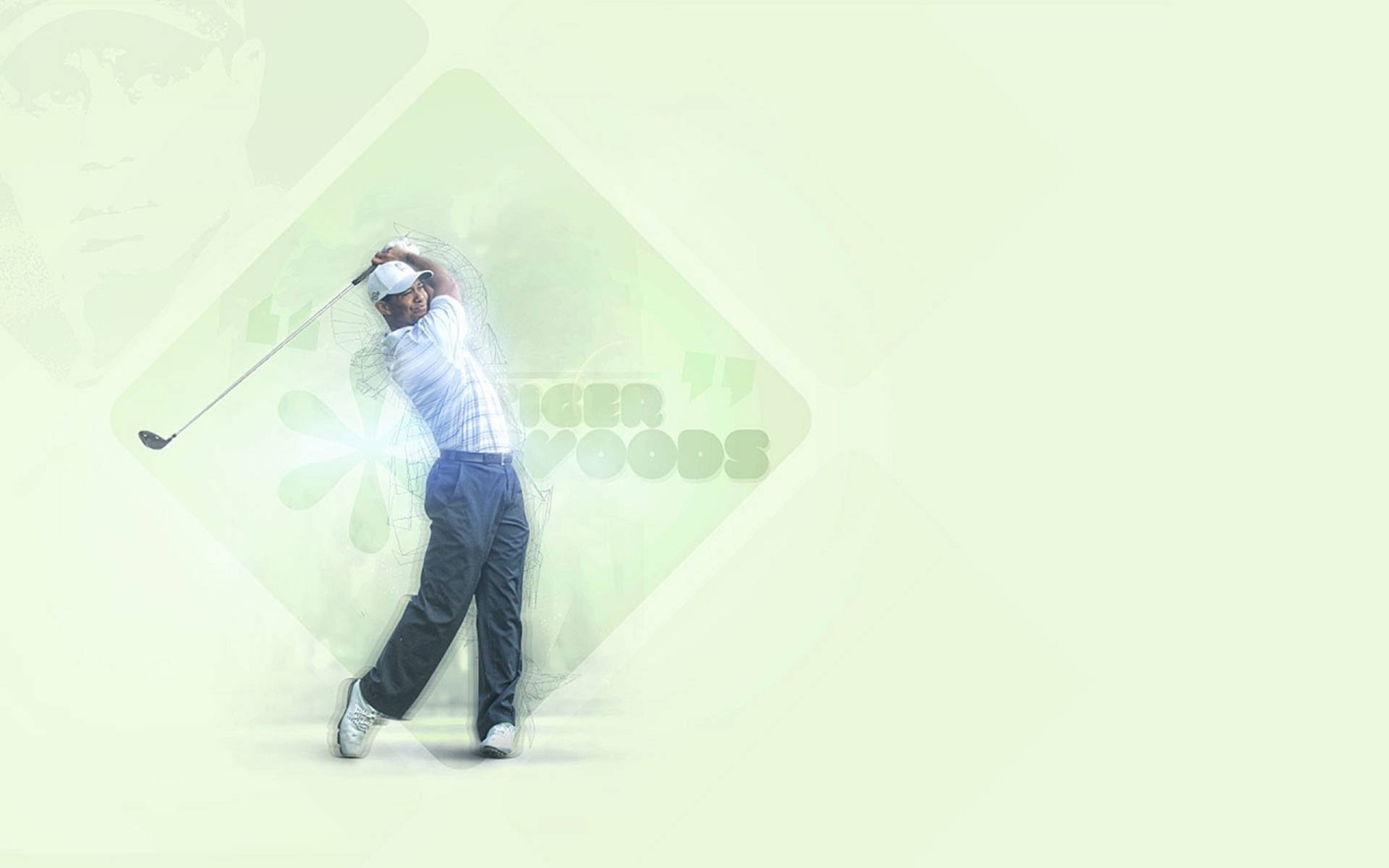 Tiger Woods Green Aesthetic Wallpaper