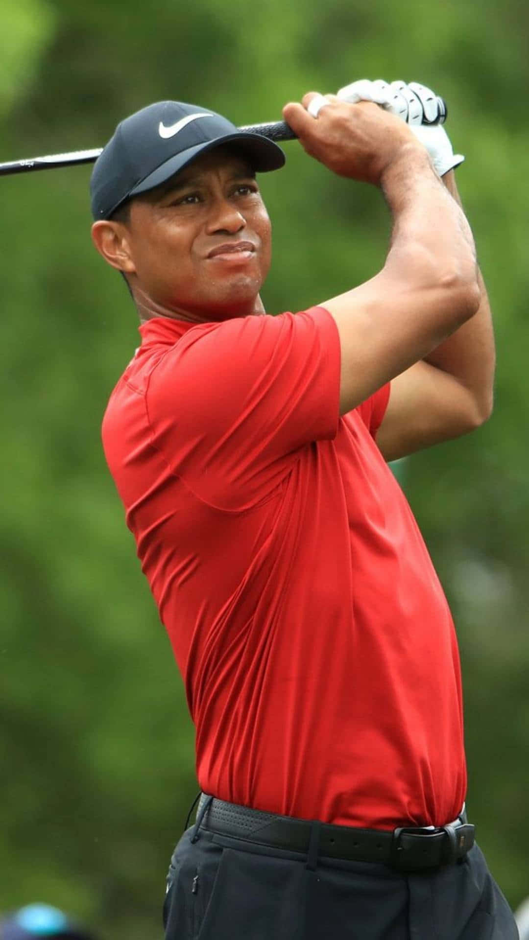 Tiger Woods nyder sin iPhone tapet. Wallpaper