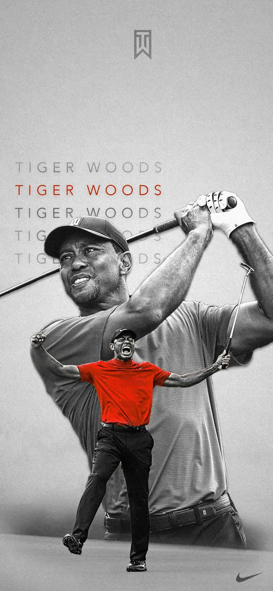 Professionel golfspiller Tiger Woods omfavner teknologi. Wallpaper