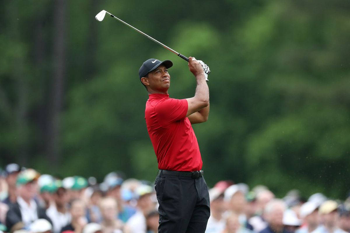Tiger Woods Masters Staring Distance Wallpaper
