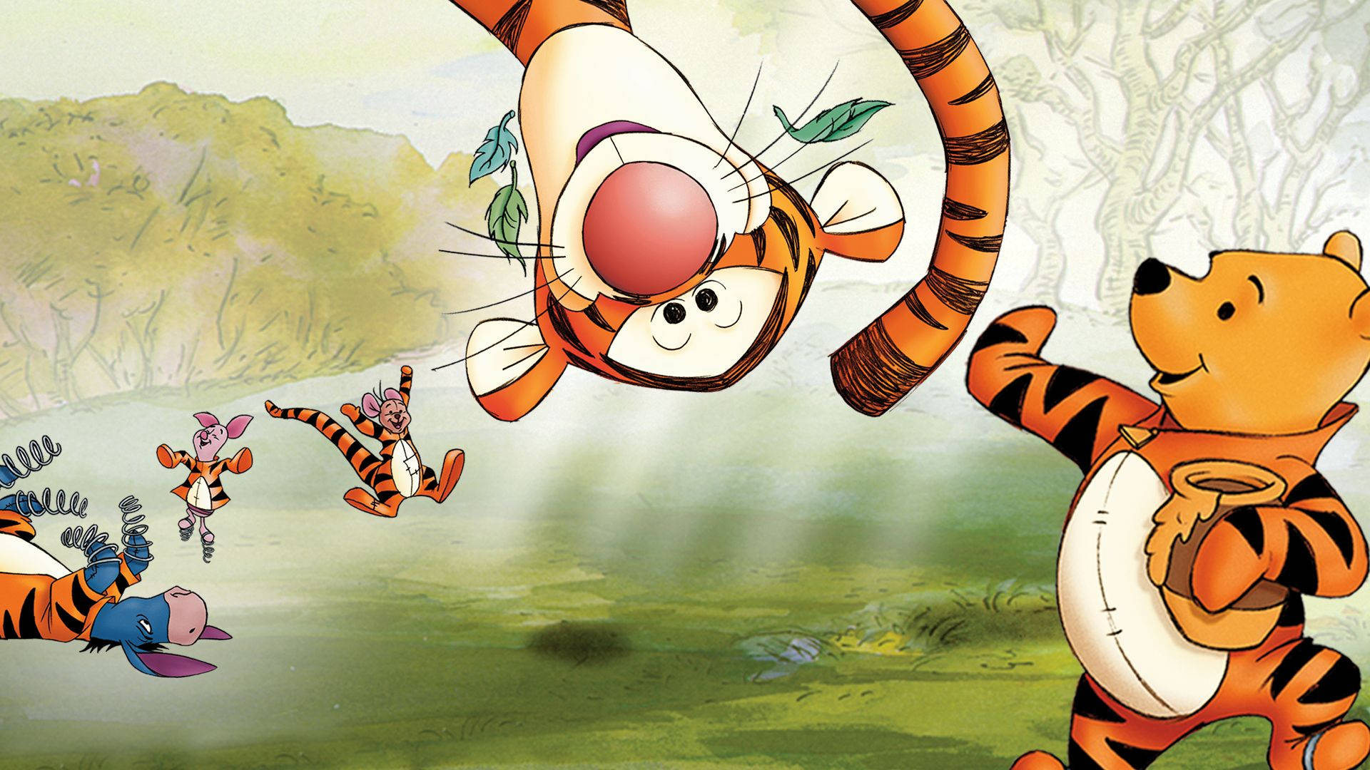 Tigger With Friends Wallpaper