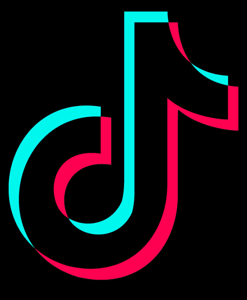 Download Tik Tok Logo Neon Glow | Wallpapers.com