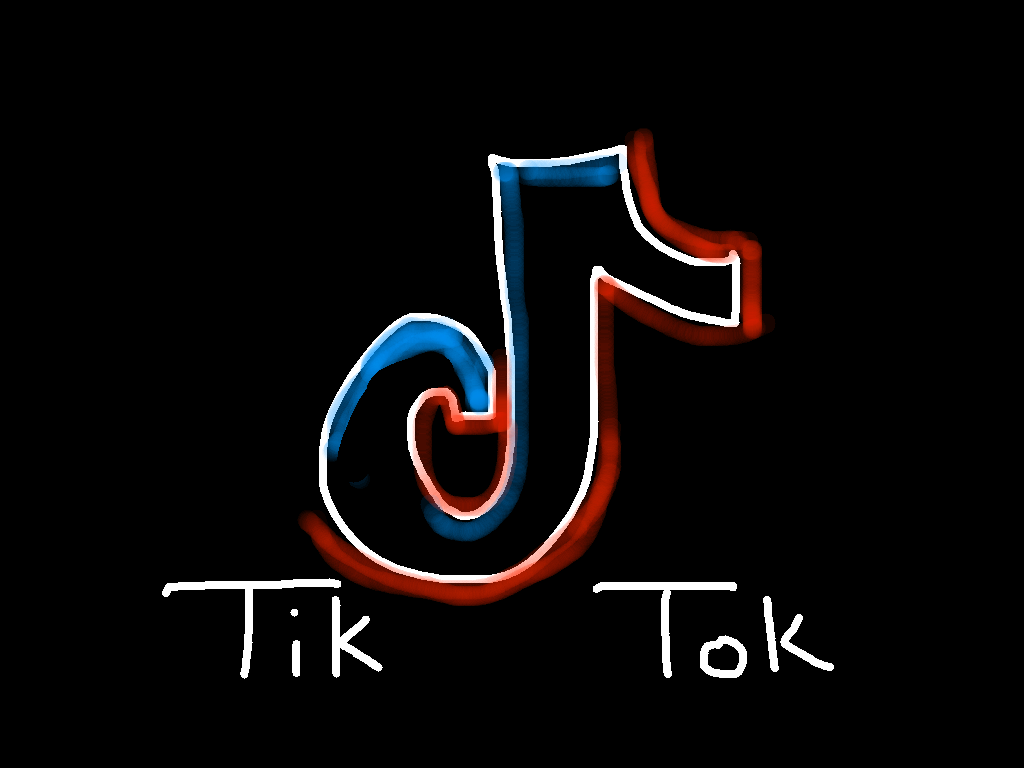 Tik Tok Logo Neon Style PNG