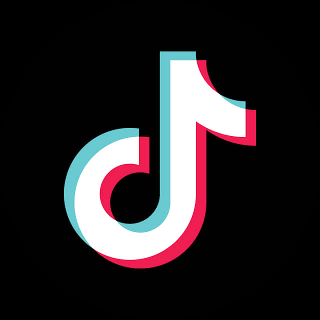 Tik Tok Logoon Black Background PNG