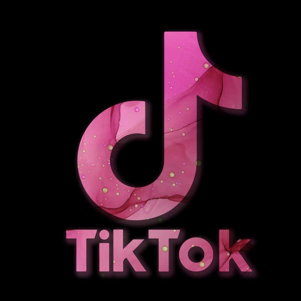 Logode Estética De Tiktok En Rosa. Fondo de pantalla