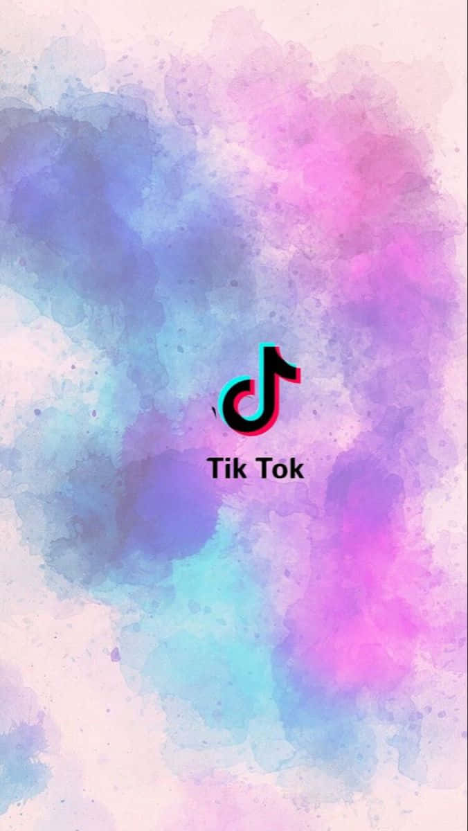 Download Tik Tok Logo With A Watercolor Background Wallpaper |  