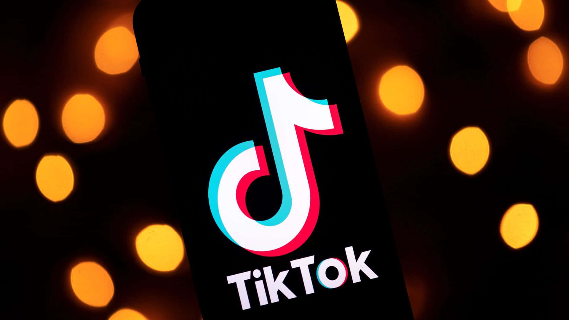 tiktok logo with lights on it