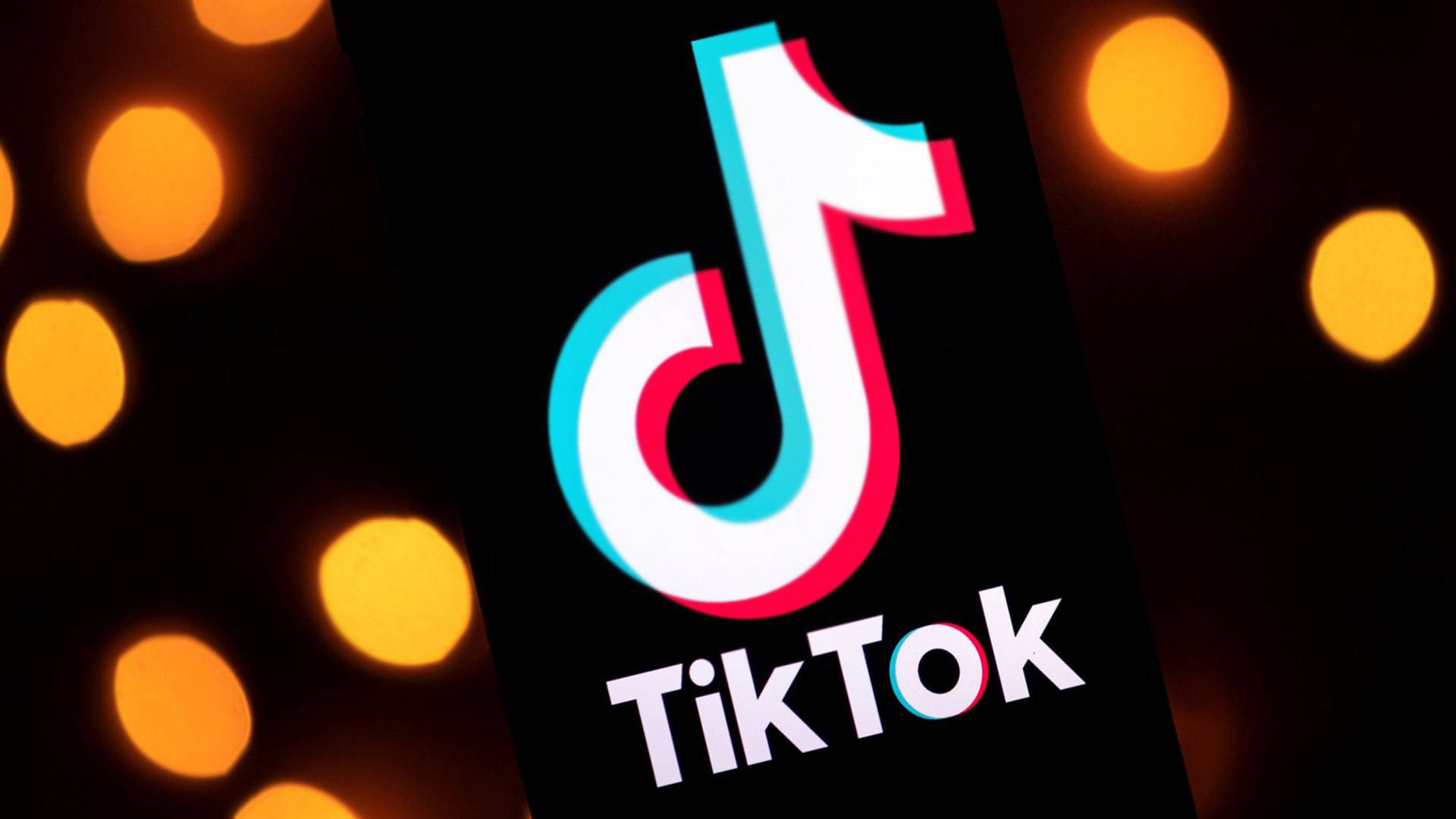 Tiktok Logo Bokeh Background Wallpaper