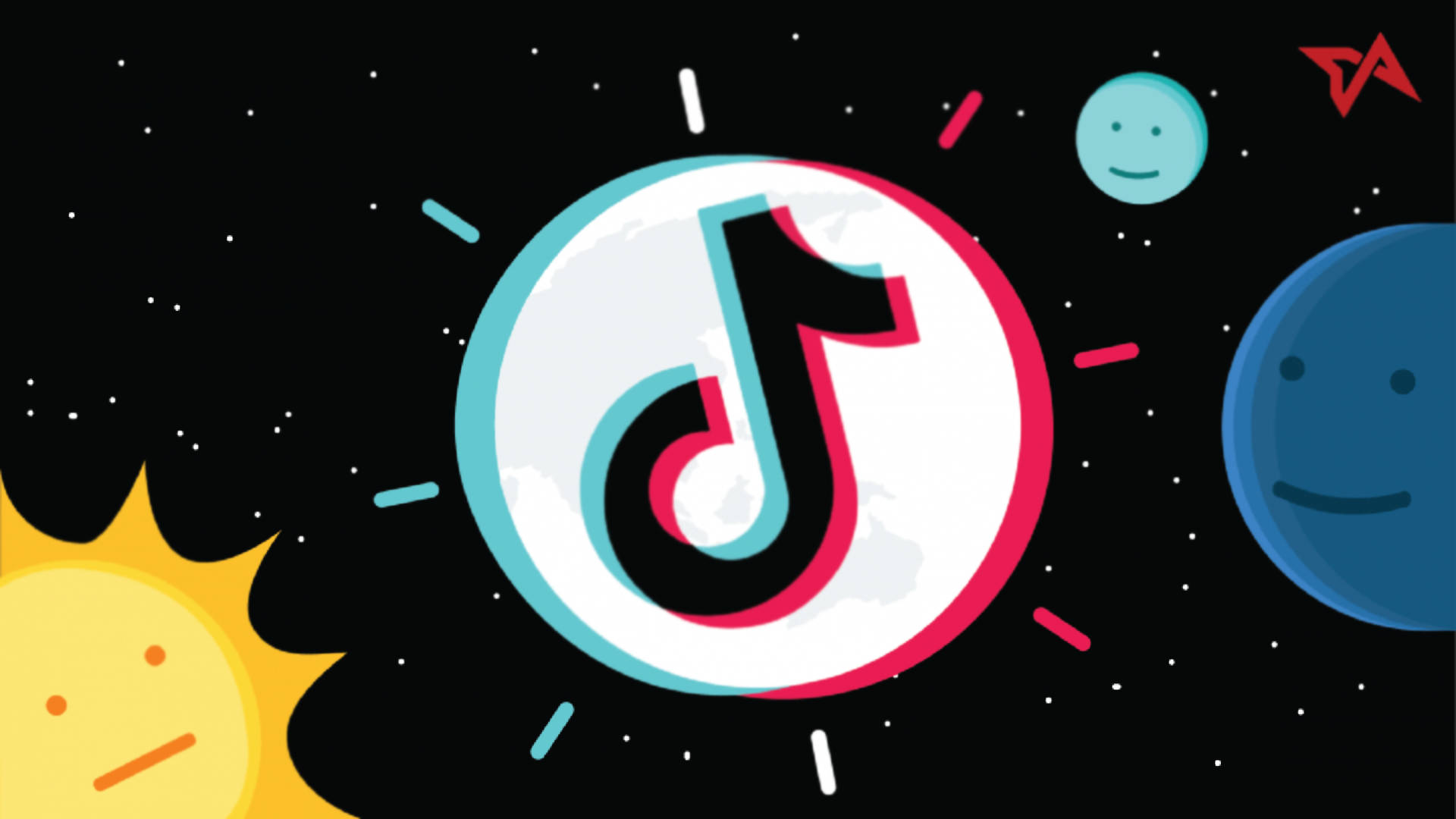 Tiktok Logo Universum Ontwerp Achtergrond