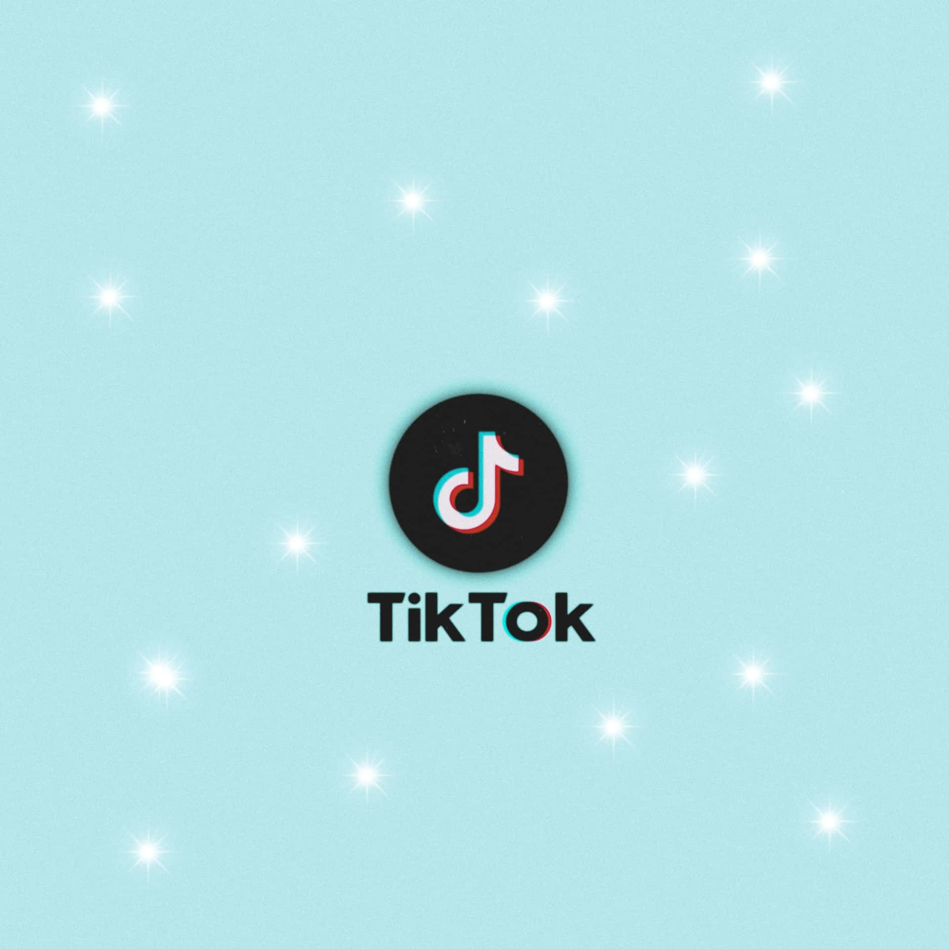 Light Blue TikTok Logo Wallpaper