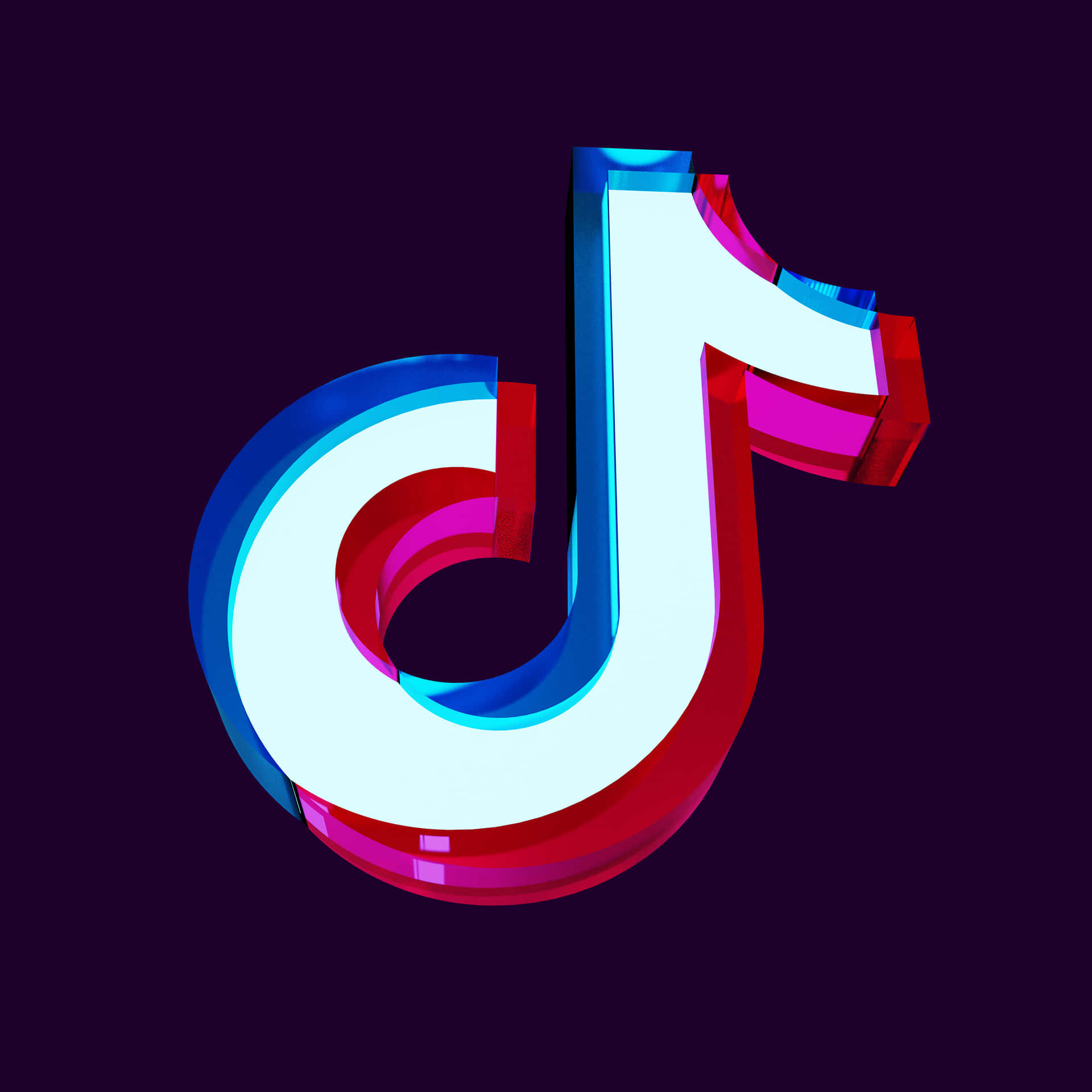 Tiktok Logo With A Colorful Background Wallpaper