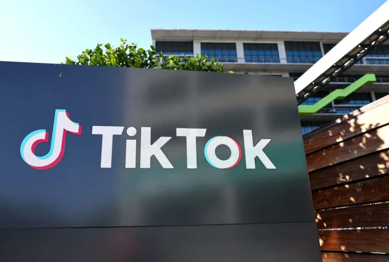 Tiktok's Headquarters Is Seen In Front Of A Building