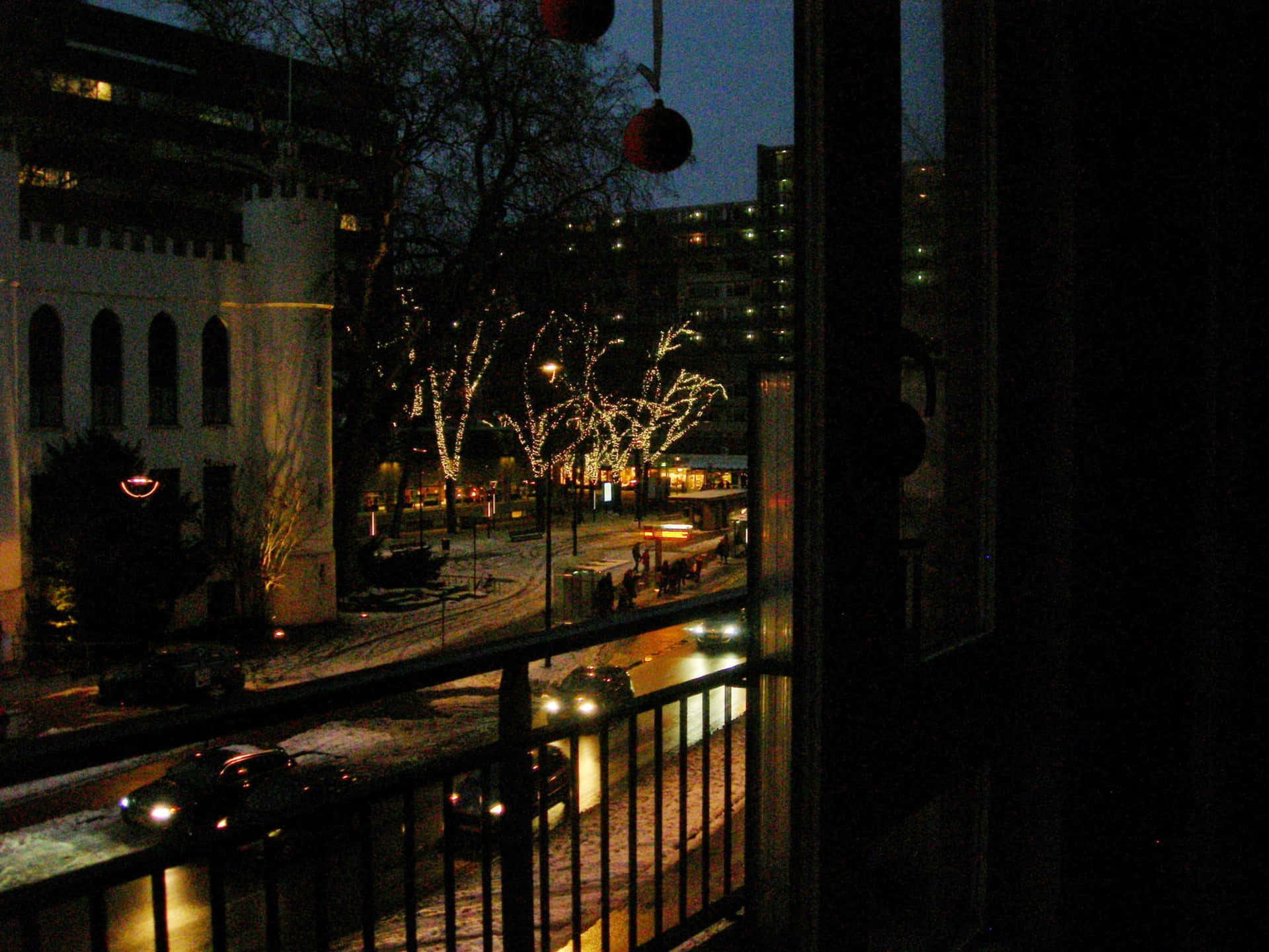 Vue D'hiver Du Soir À Tilburg Fond d'écran