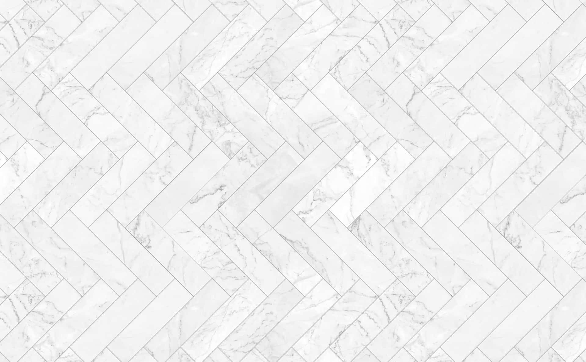 A White Marble Tile Pattern With A Chevron Pattern Wallpaper