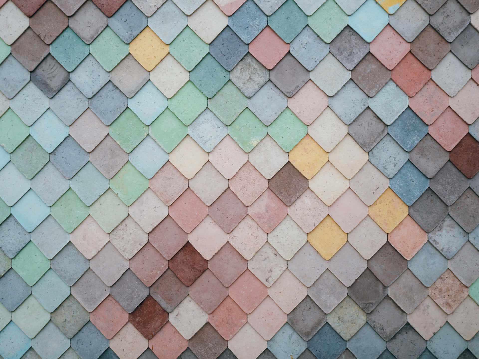 Et værelse med kaklet gulve mønster Wallpaper