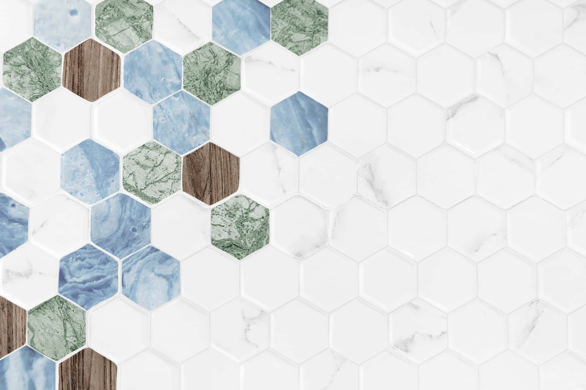 Blue Marble Tiles Wallpaper