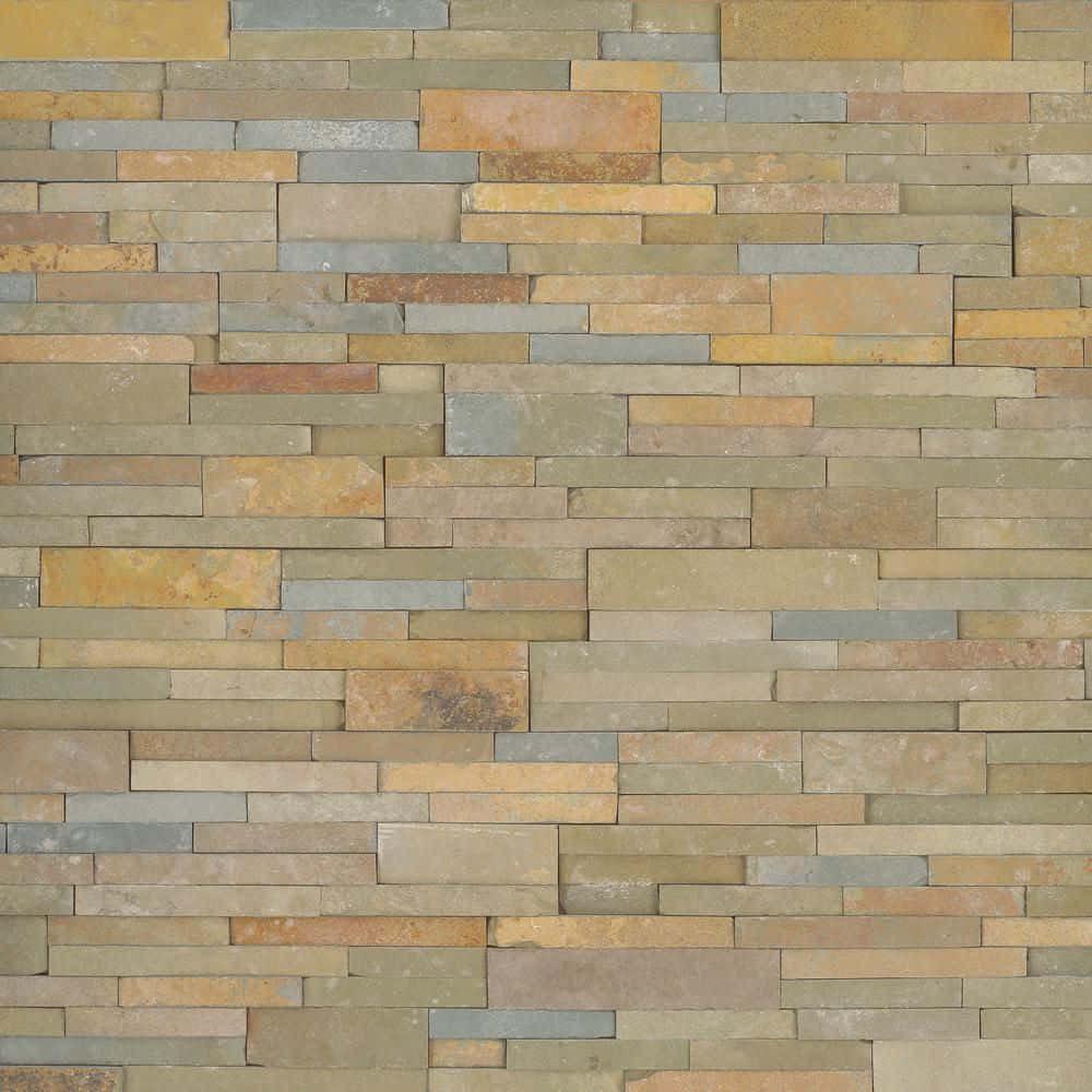 A Wall With A Brick Pattern And Different Colors