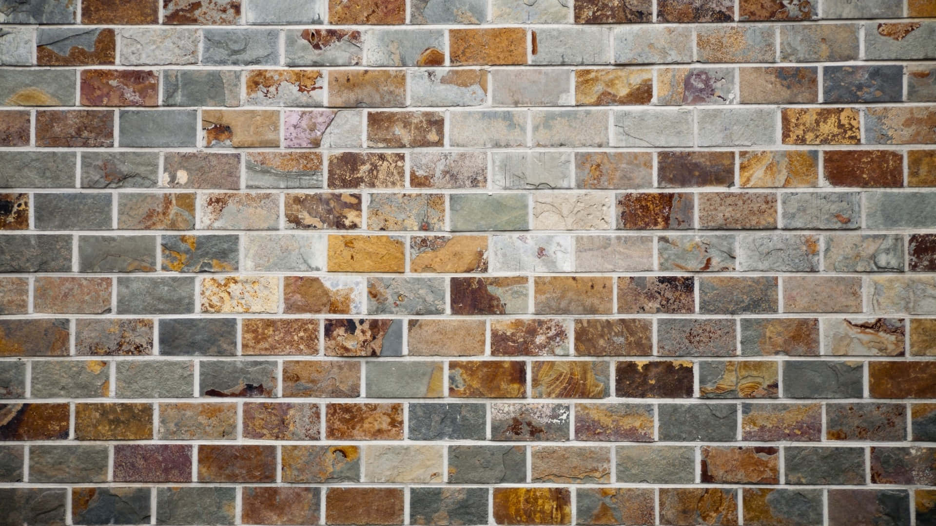 Tiles Grey Brown Stone Brick Pattern Picture