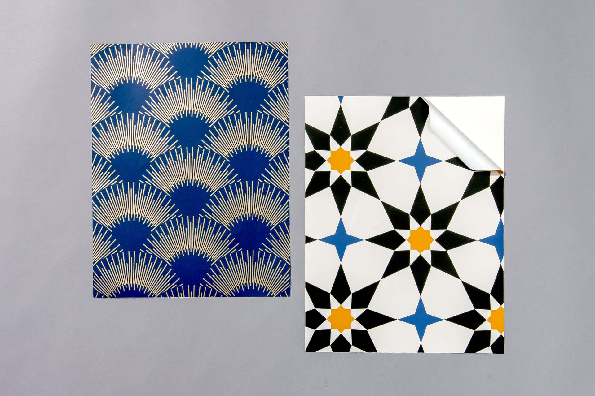 Tiles Blue Geometric Ethnic Picture