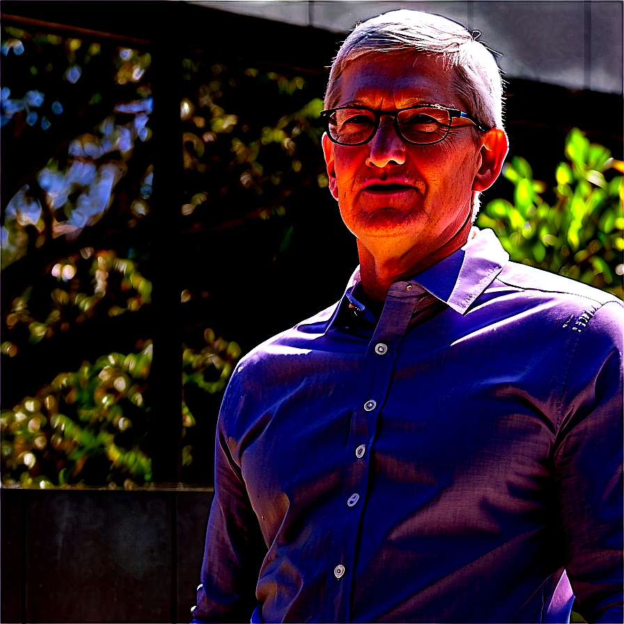 Tim Cook In Apple Park Png Nmd75 PNG