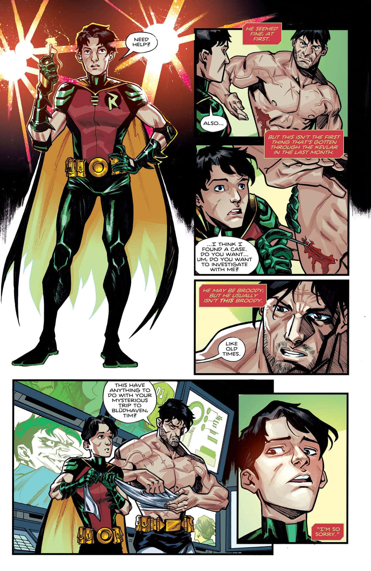 Tim Drake - The Red Robin in Action Wallpaper