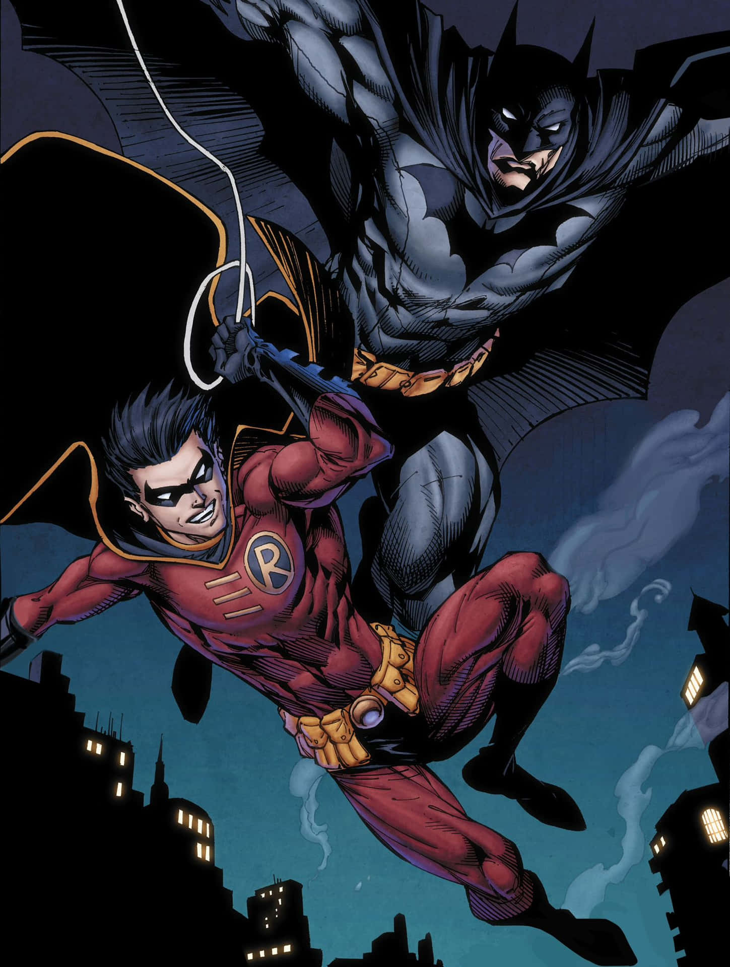 Tim Drake donning his Red Robin outfit, ready for action Wallpaper