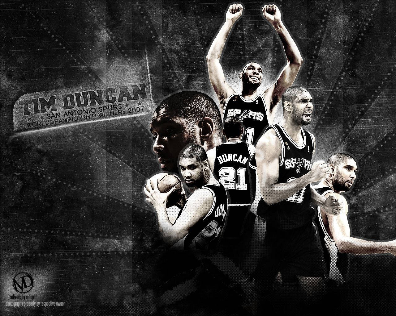Download Tim Duncan Cool Basketball Iphone Wallpaper