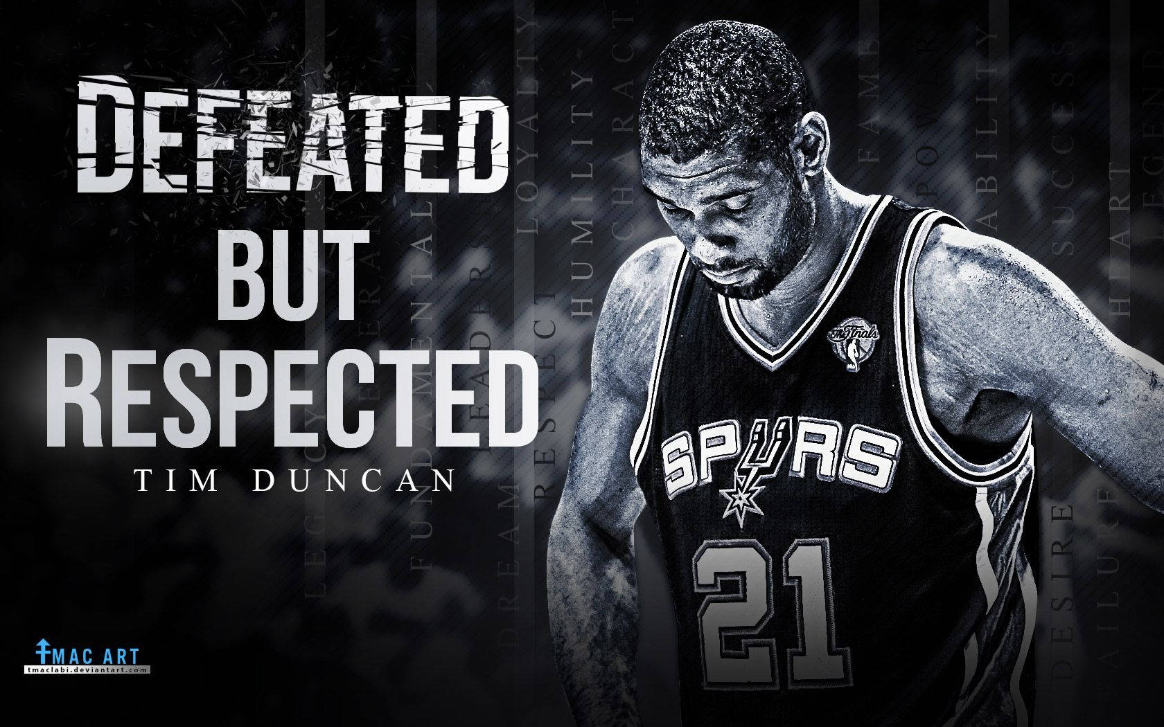 Tim Duncan Defeated Poster