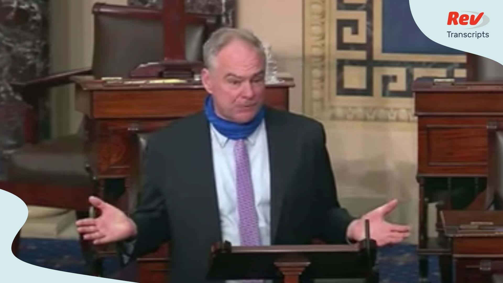 Tim Kaine Poses with a Bright Blue Scarf Wallpaper