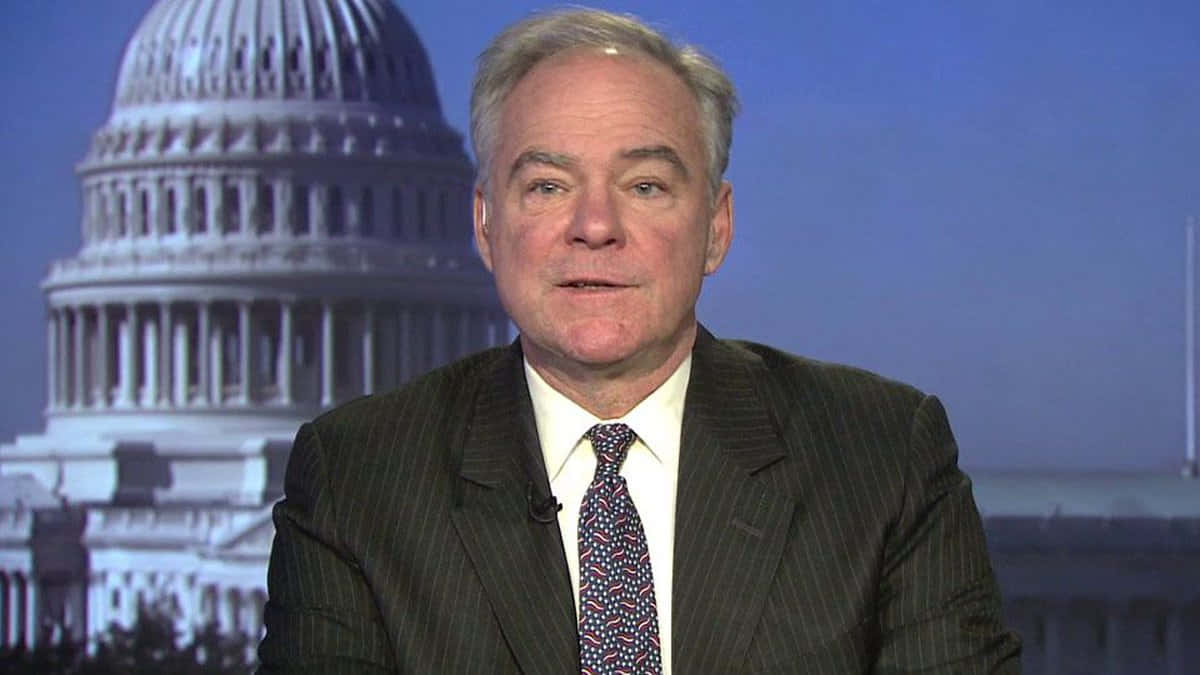 Tim Kaine With Us Capitol Wallpaper