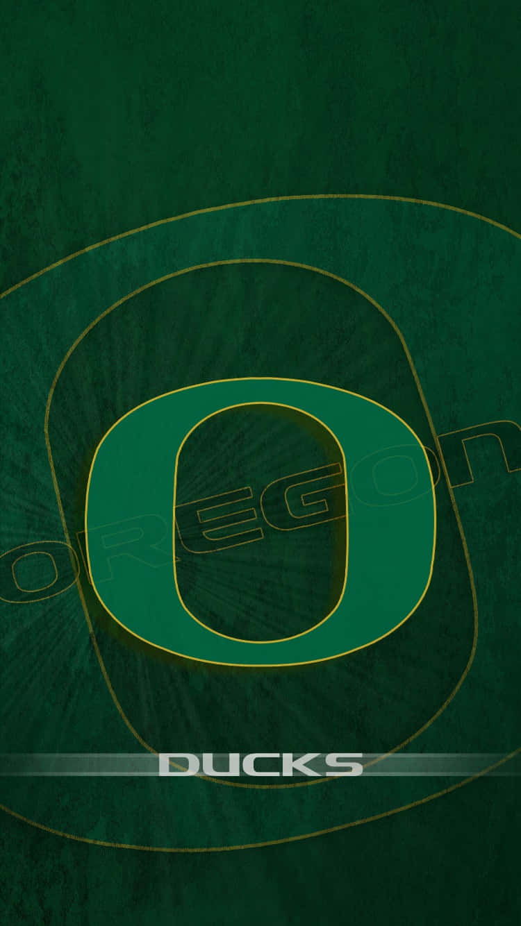 Tim Sepak Bola Oregon Ducks Berlari Masuk Ke Lapangan Wallpaper