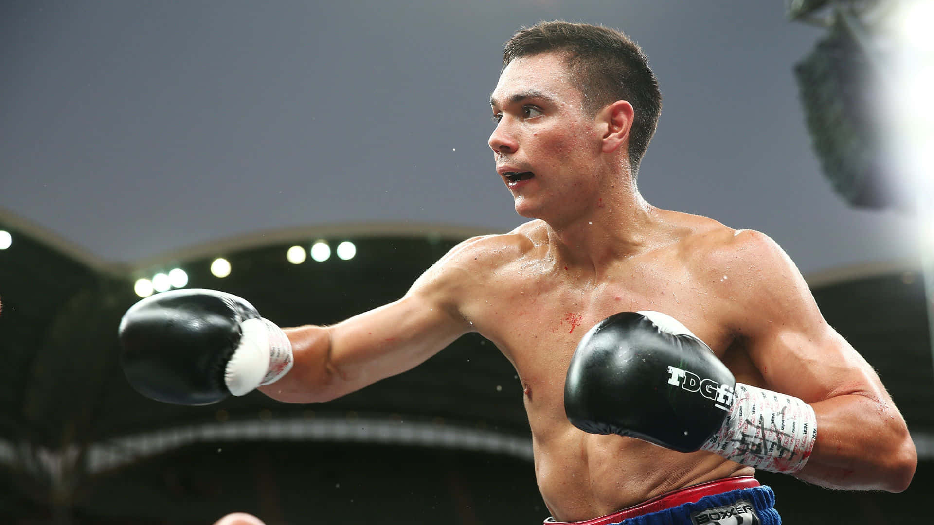 Australian boxing sensation Tim Tszyu in action Wallpaper