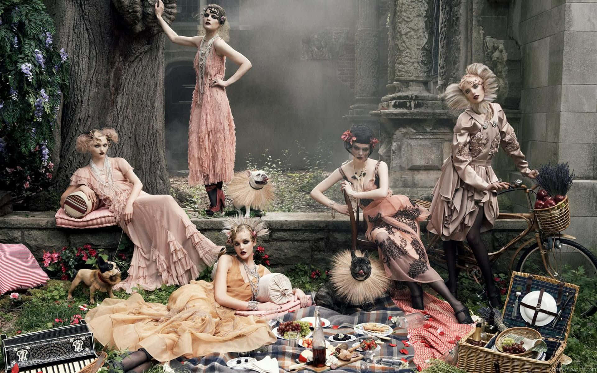 Timwalker Vogue Us Für Mädchen (as A Caption For A Computer Or Mobile Wallpaper Featuring An Image From The Tim Walker Photoshoot For Vogue Us That Is Aimed Towards Young Girls Or Features A Girly Aesthetic). Wallpaper