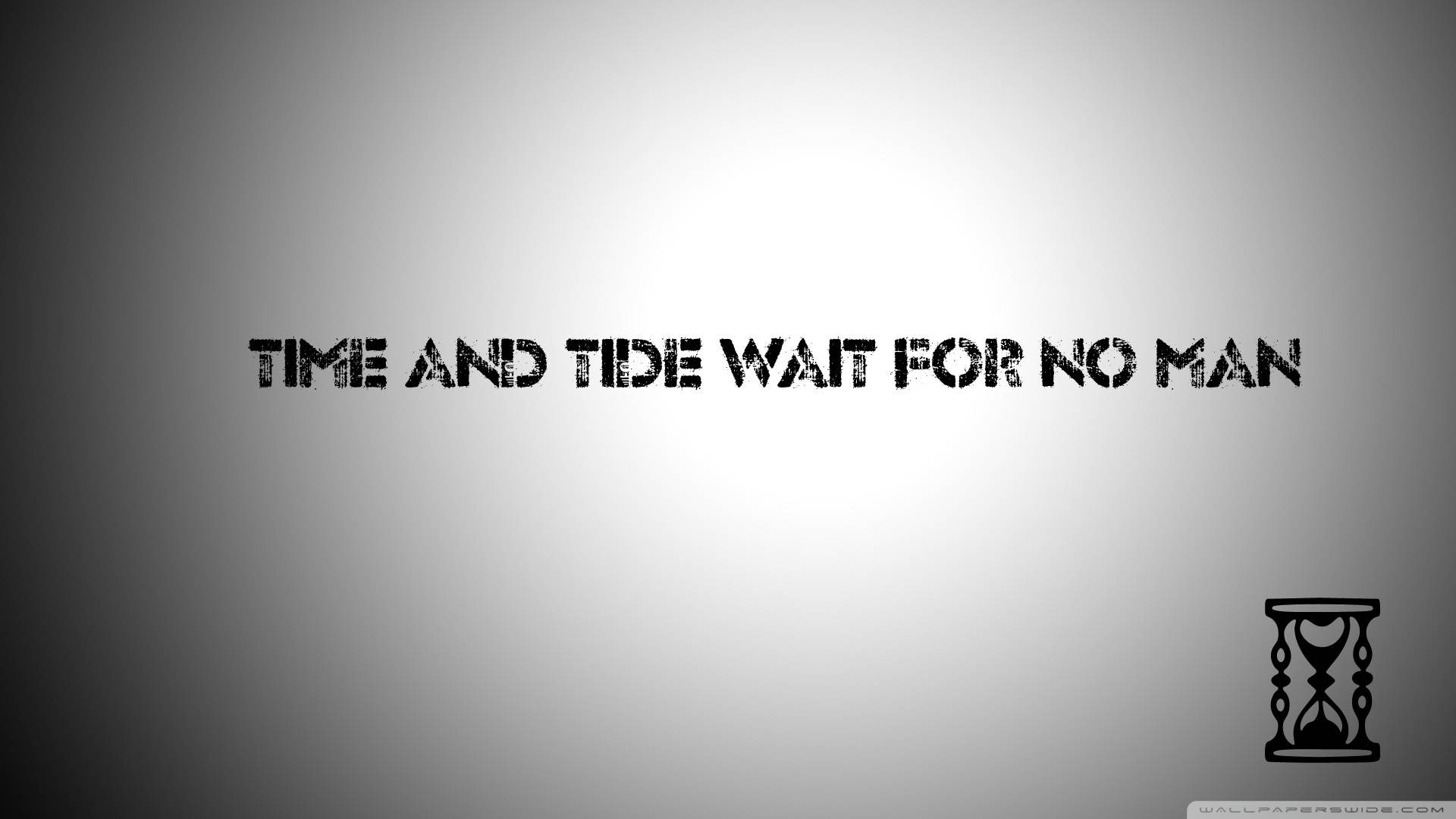Time And Tide Quote Wallpaper