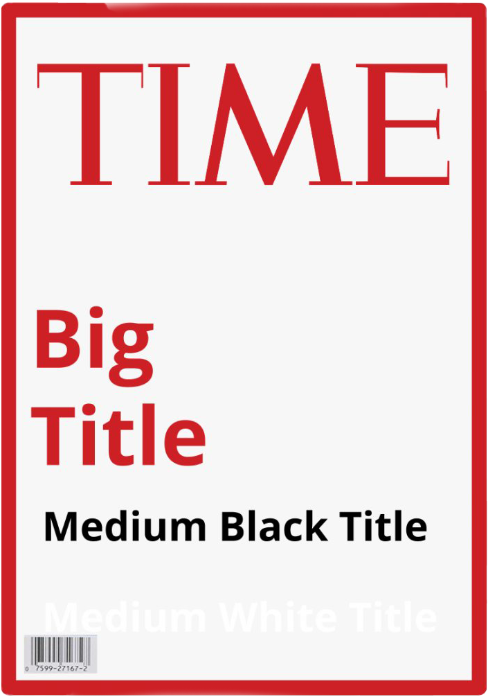 Time Magazine Cover Template PNG