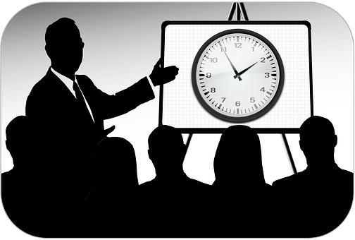 Time Management Presentation Silhouette PNG