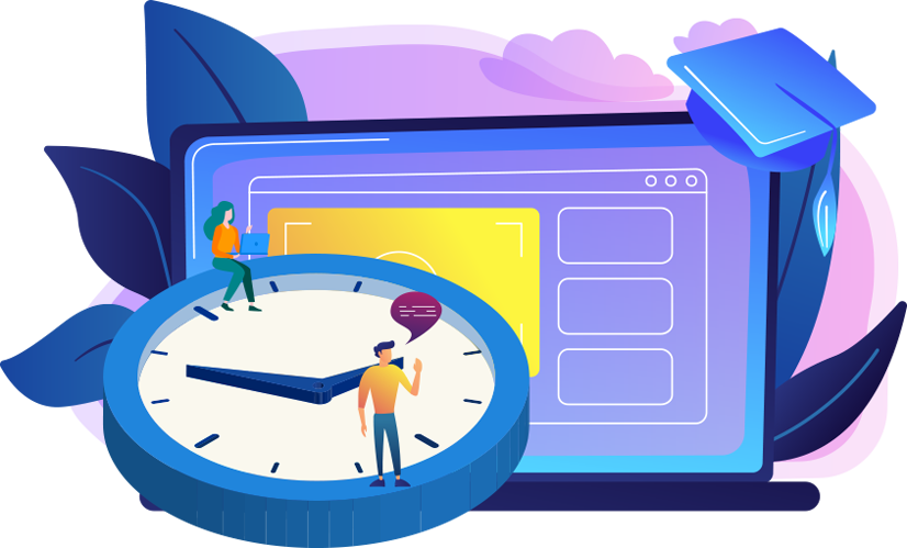 Time Management Web Development Illustration PNG