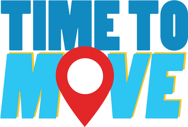 Time To Move Logowith Location Pin PNG
