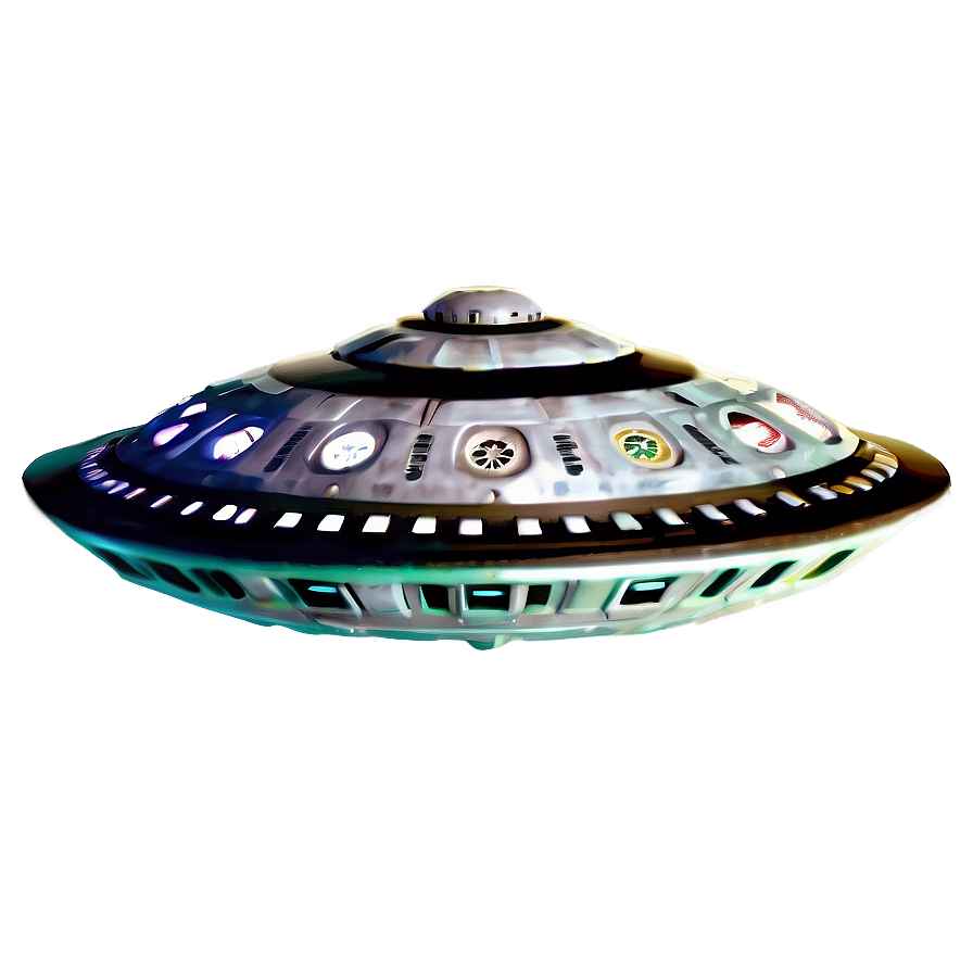 Time-traveling Flying Saucer Png 06202024 PNG