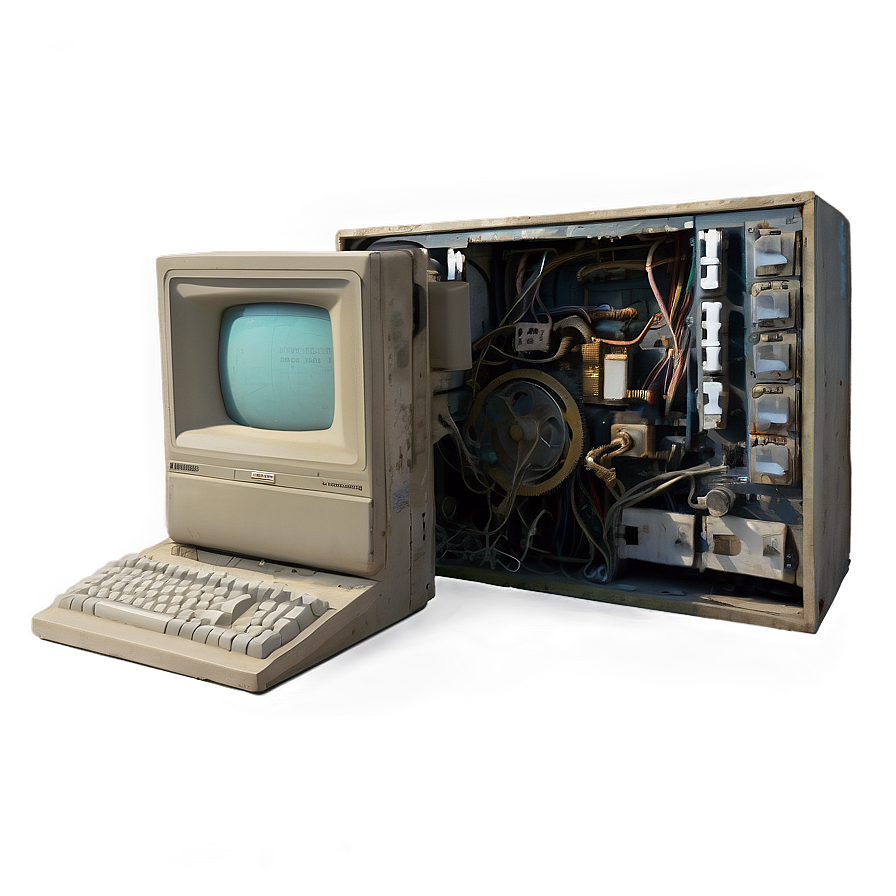 Time-worn Computer Png 05242024 PNG