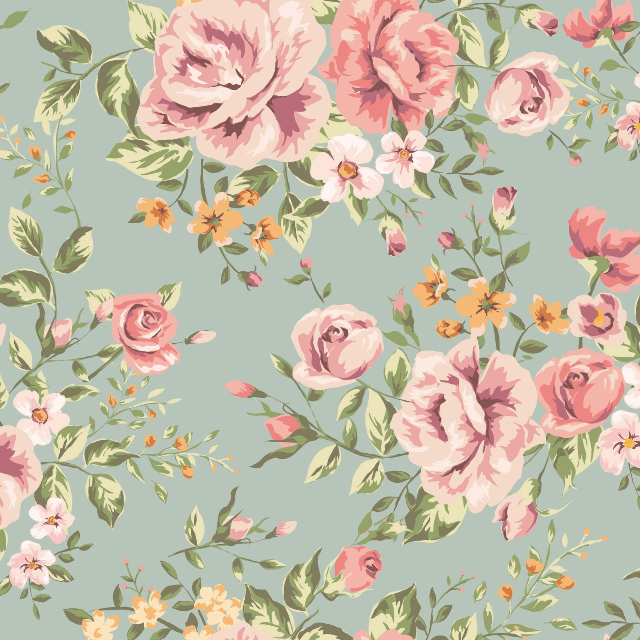 Timeless Beauty Of A Blooming Flower Pattern Wallpaper