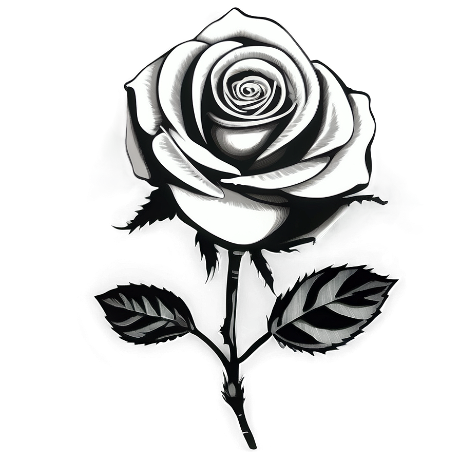 Timeless Rose Black And White Png 80 PNG