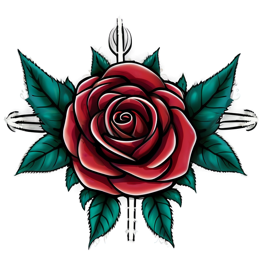 Download Timeless Rose Tattoo Idea Png Oby | Wallpapers.com